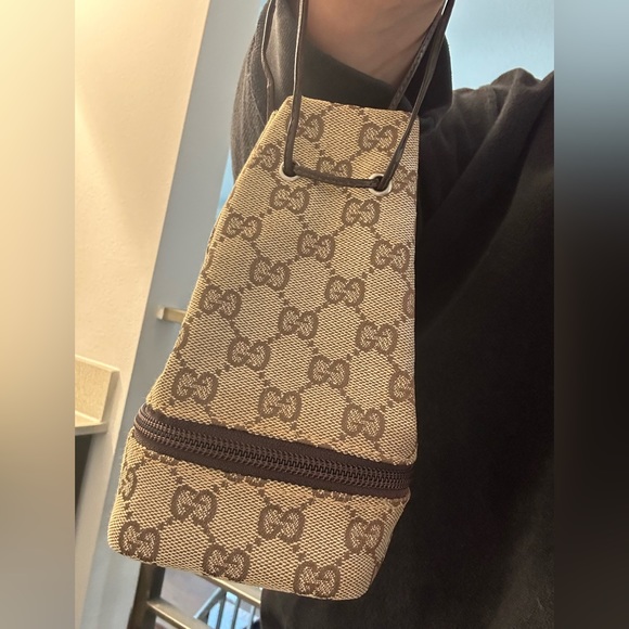 Gucci Vintage Monogram Canvas Mini Drawstring Pouch - Picture 1 of 8